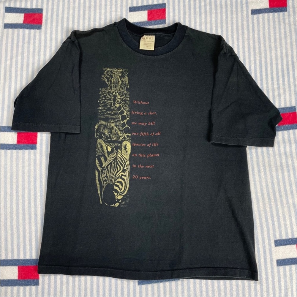 Vintage WWF World Wildlife Foundation Nature short sleeve tee shirt
